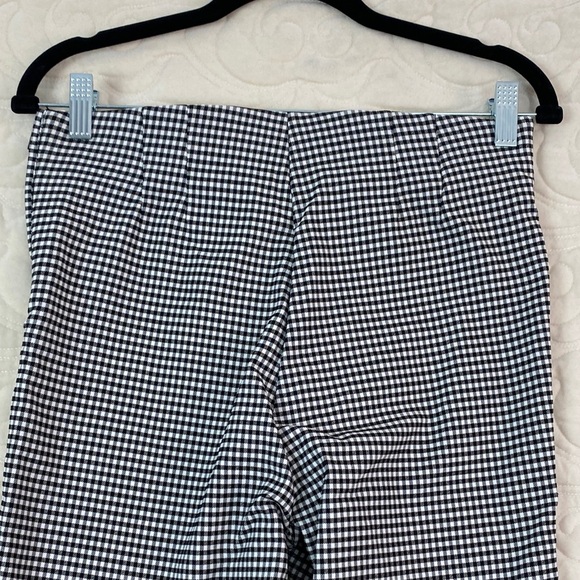 Zara Gingham Leggings Fitted Pants - Picture 9 of 12